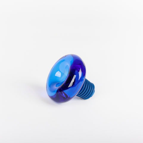 Areaware Hobknob Bottle Stopper in blue