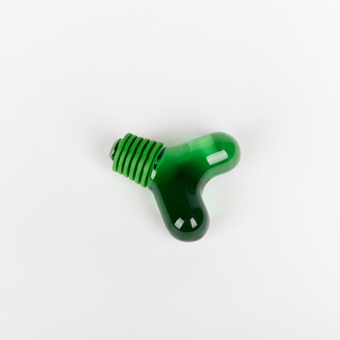 Areaware Hobknob Bottle Stopper in green glass