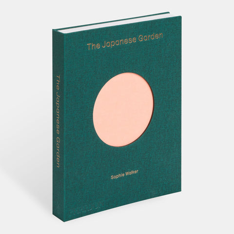 Phaidon design book The Japanese Garden by Sophie Walker - a green book with a pink circle in the middle of the cover