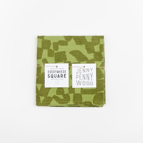 Olive and light green checkered Jenny Pennywood Everywhere Square