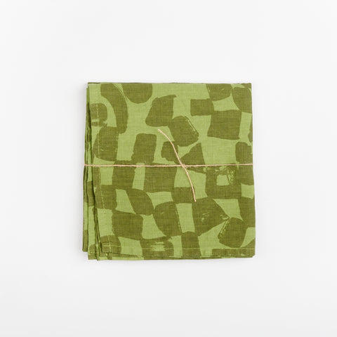 Jenny Pennywood Everywhere Square with an olive and light green checkered pattern