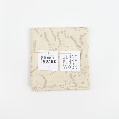 Ivory and creme dotted patterned Jenny Pennywood Everywhere Square