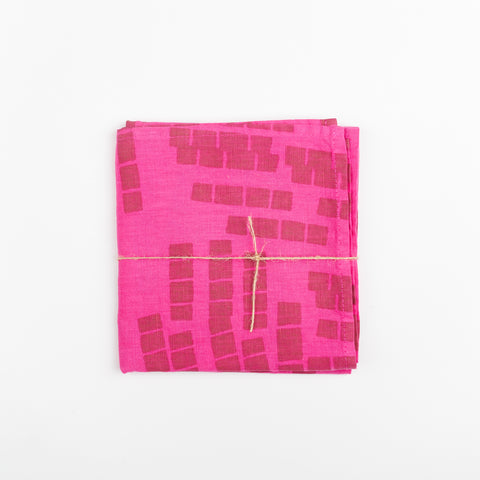 Hot pink Jenny Pennywood Everywhere Square with dark pink squares