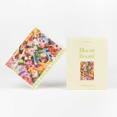 Front and back of Bloom Boom 1000 piece Piecework Puzzle box