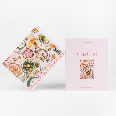 Front and back of Cin Cin! 1000 piece Piecework Puzzle box