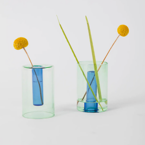 Reversible Small Glass Vase