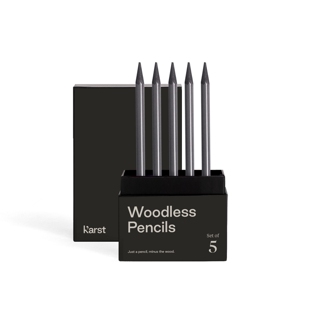 Karst woodless pencil set of five, included in the Clarity Kit gift set.