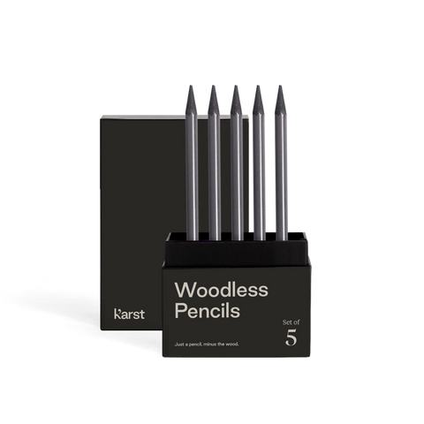 Karst woodless pencil set of five, included in the Clarity Kit gift set.