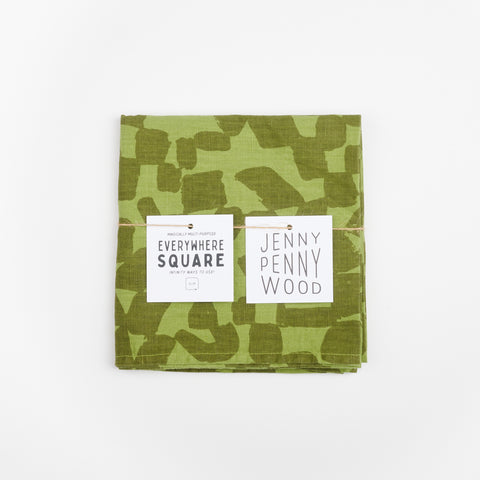 Light green linen everywhere linen square