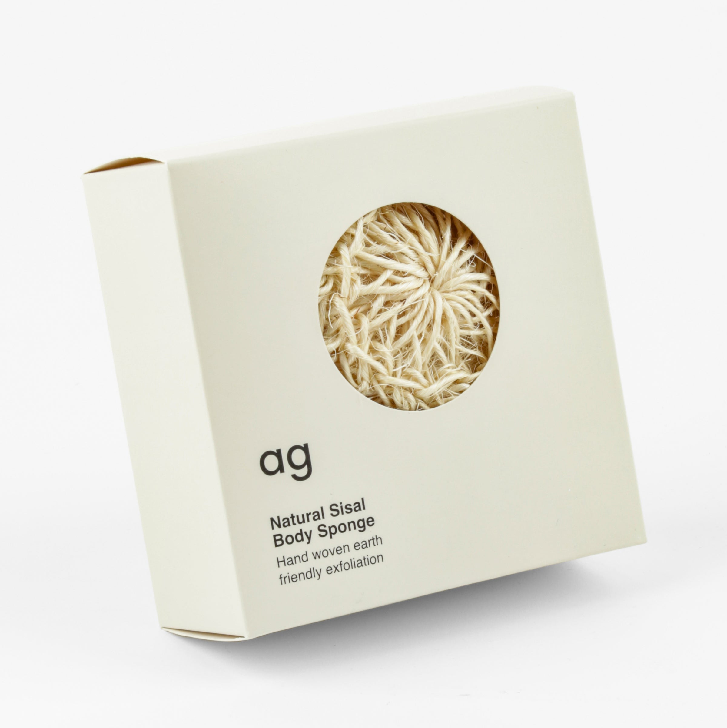 Body sponge in a cream box