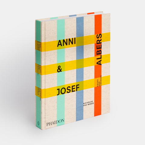 Anni & Josef Albers Equal and Unequal an art book published by Phaidon with a colorful open weave grid on the cover
