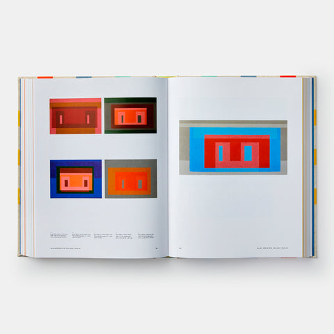 Phaidon art book Josef and Anni Albers open and showing pages with colorful geometric artwork