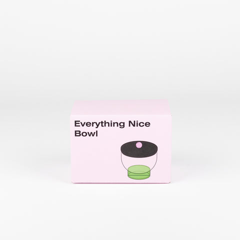 pale pink box showing a picture of the Areaware Everything Nice Salt bowl dish