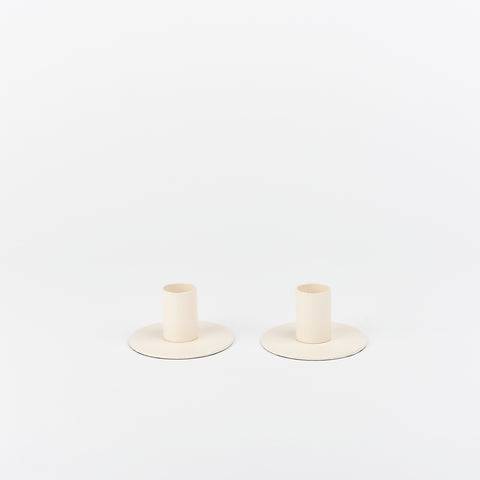 Set of Ivory Hawkins New York candle holders