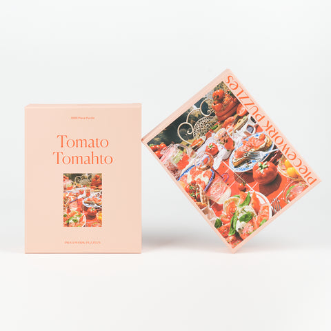 Front and back of Tomato Tomahto 1000 piece Piecework Puzzle box