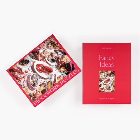 Fancy Ideas 1000-piece puzzle for the holidays, showing front and back of the puzzle box.