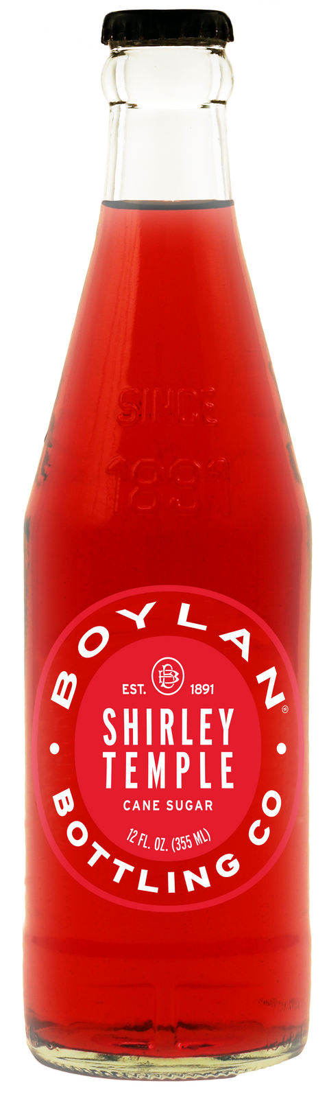 Bottle of Boylan Shirley Temple syrup with a red label on a white background, part of the Pop of Color gift set.