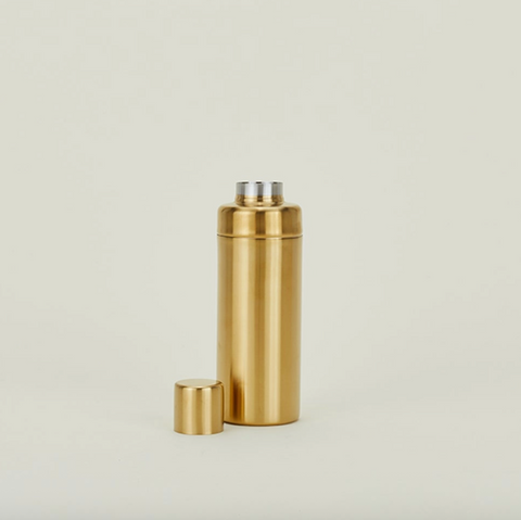 Brass cocktail shaker by Hawkins New York, part of The Main Event gift set.