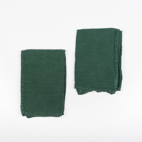 Pine green Hawkins New York linen napkin set